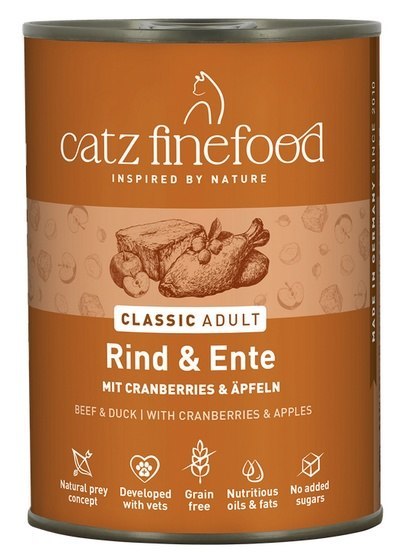 Catz Finefood Classic N.23 Wołowina i Kaczka puszka 400g