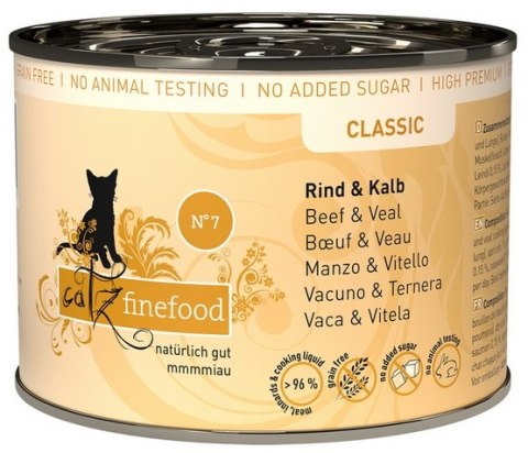 Catz Finefood Classic Wołowina i cielęcina (N.07) puszka 200g