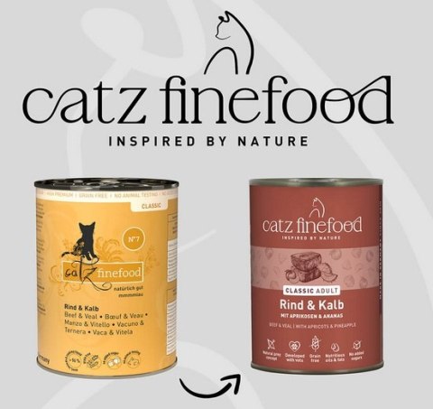 Catz Finefood Classic Wołowina i cielęcina (N.07) puszka 400g