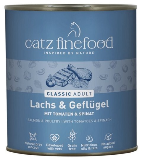 Catz Finefood Classic Łosoś i drób (N.05) puszka 800g