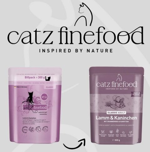 Catz Finefood Classic N.11 Jagnięcina i Królik saszetka 300g