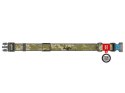 Collar WauDog Nylon Obroża nylonowa z QR-paszportem, plastikowy fastex, wzór MILITARY, S 15mm/25-35cm