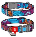 Collar WauDog Nylon Obroża nylonowa z QR-paszportem, plastikowy fastex, wzór LATO, 25mm/33-49cm