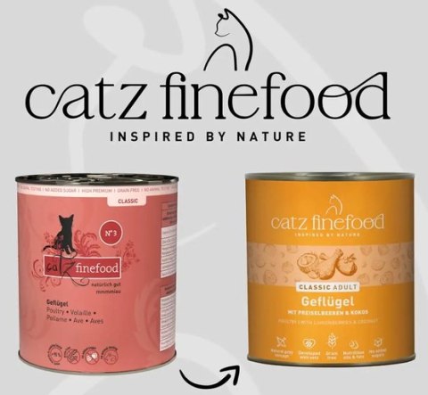 Catz Finefood Classic N.03 Drób puszka 800g