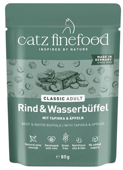 Catz Finefood Classic Wołowina i bawół wodny saszetka 85g