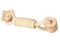 Dingo Psia-Kawka Gryzak z drewna kawowego sznurowy hantel 27cm