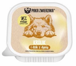 Paka Zwierzaka Królik i dzik z dynią tacka 150g