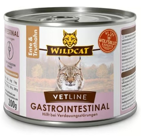 Wildcat VetLine Gastrointestinal Kaczka i indyk puszka 200g